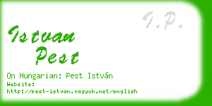 istvan pest business card